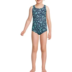 Girls Chlorine Resistant One Piece UPF 50 Swimsuit