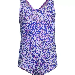 Girls Chlorine Resistant One Piece UPF 50 Swimsuit
