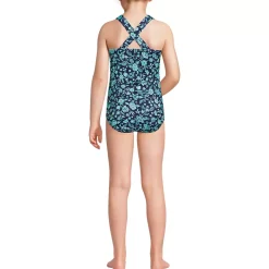 Girls Chlorine Resistant One Piece UPF 50 Swimsuit