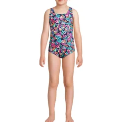 Girls Chlorine Resistant One Piece UPF 50 Swimsuit