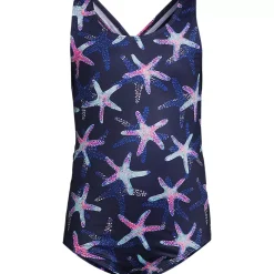 Girls Chlorine Resistant One Piece UPF 50 Swimsuit