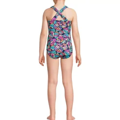 Girls Chlorine Resistant One Piece UPF 50 Swimsuit