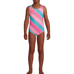 Girls Chlorine Resistant One Piece UPF 50 Swimsuit