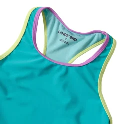 Girls Chlorine Resistant Racer Back Tankini Swim Top