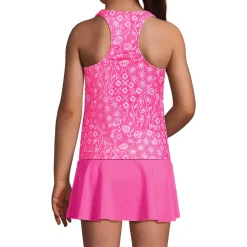 Girls Chlorine Resistant Racer Back Tankini Swim Top