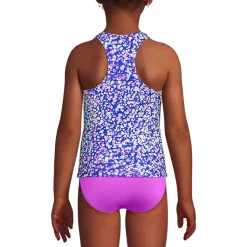 Girls Chlorine Resistant Racer Back Tankini Swim Top