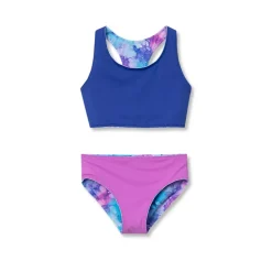Girls Chlorine Resistant Reversible Sporty Bikini Swimsuit Set