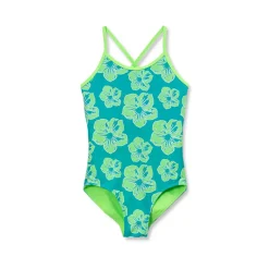 Girls Chlorine Resistant Reversible One Piece Swimsuit