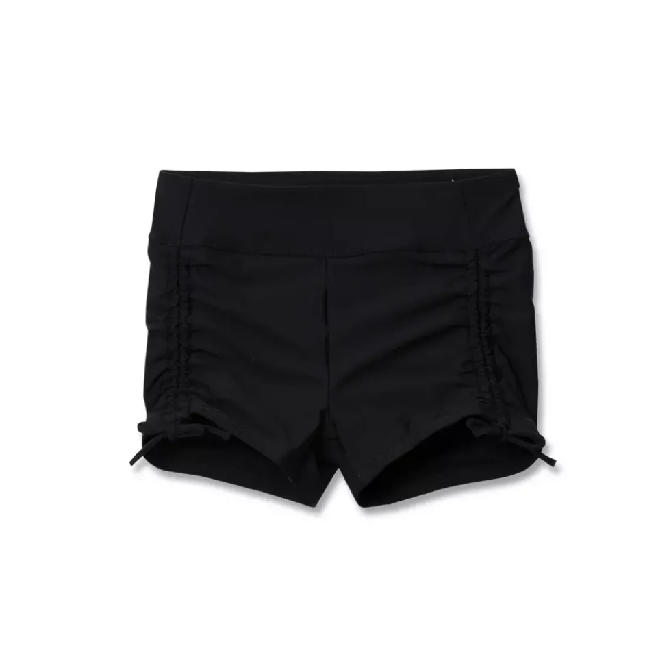 Girls Chlorine Resistant Ruched Swim Boyshort