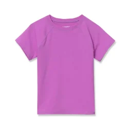 Girls Chlorine Resistant Short Sleeve Magic Print Swim Rash Guard