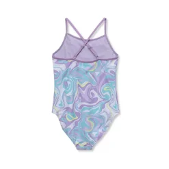 Girls Chlorine Resistant X-Back Ruffle One Piece Swimsuit