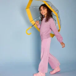 Girls Corduroy Wide Leg Knit Pants