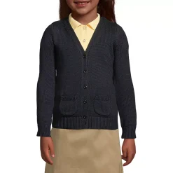 Girls Cotton Modal Button Front Cardigan Sweater
