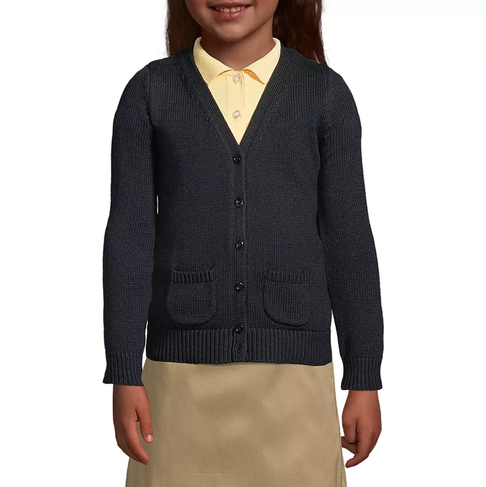 Girls Cotton Modal Button Front Cardigan Sweater