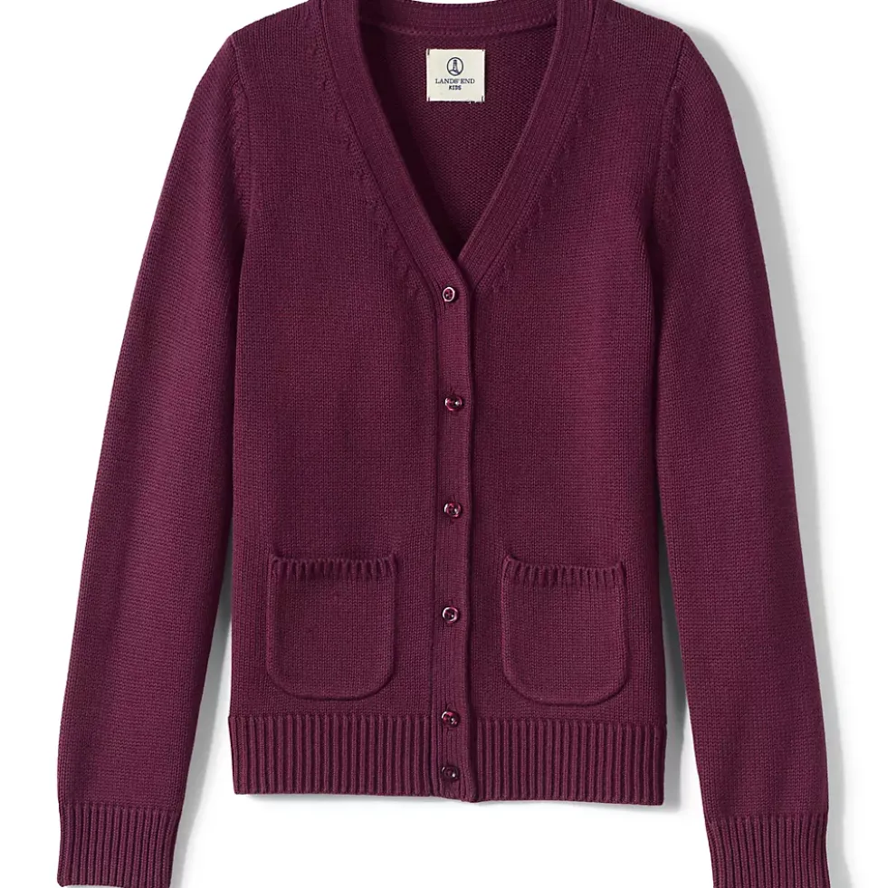 Girls Cotton Modal Button Front Cardigan Sweater