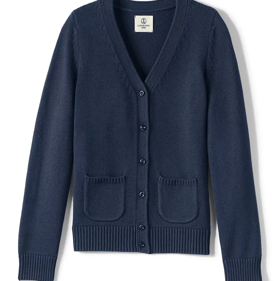 Girls Cotton Modal Button Front Cardigan Sweater
