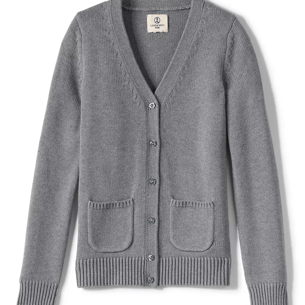 Girls Cotton Modal Button Front Cardigan Sweater
