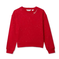 Girls Crew Neck Embroidered Sweatshirt