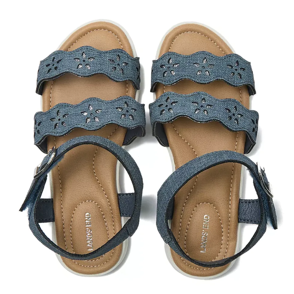Girls Easy On Flower Sandals