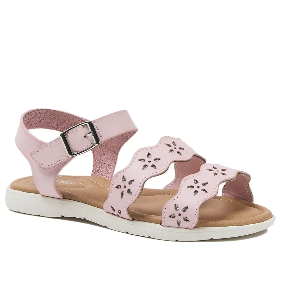 Girls Easy On Flower Sandals