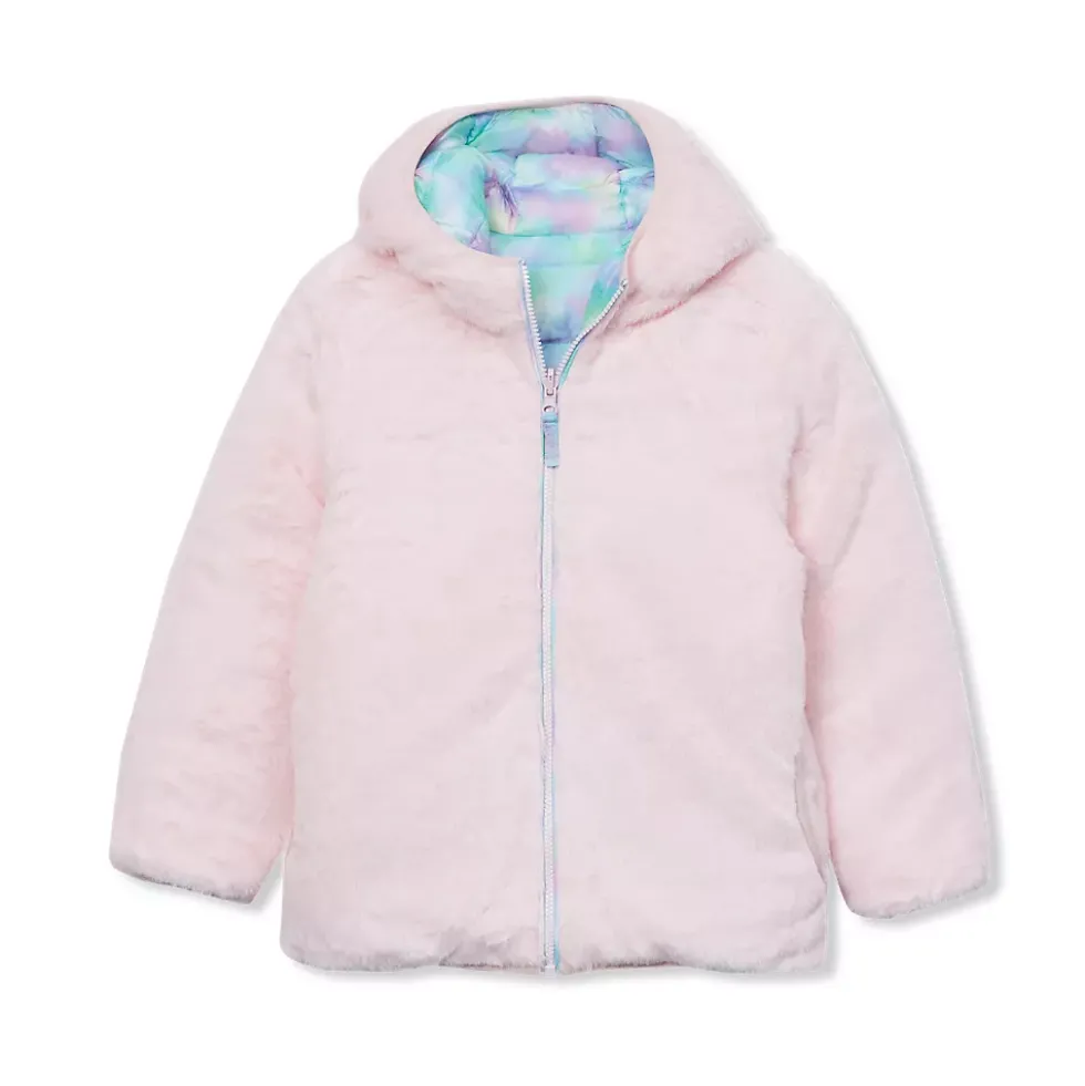 Girls FeatherFree™ Reversible Hooded Jacket