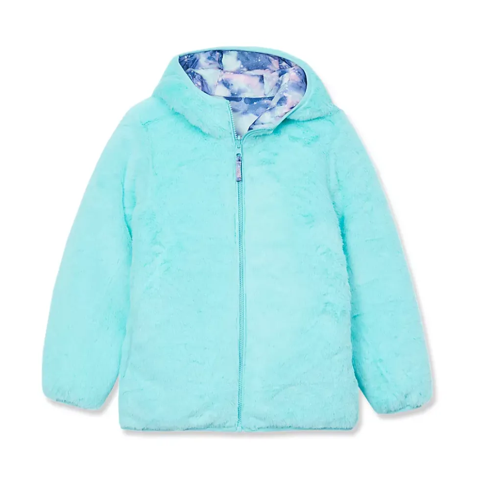 Girls FeatherFree™ Reversible Hooded Jacket