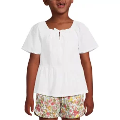Girls Flutter Sleeve Tiered Peasant Top