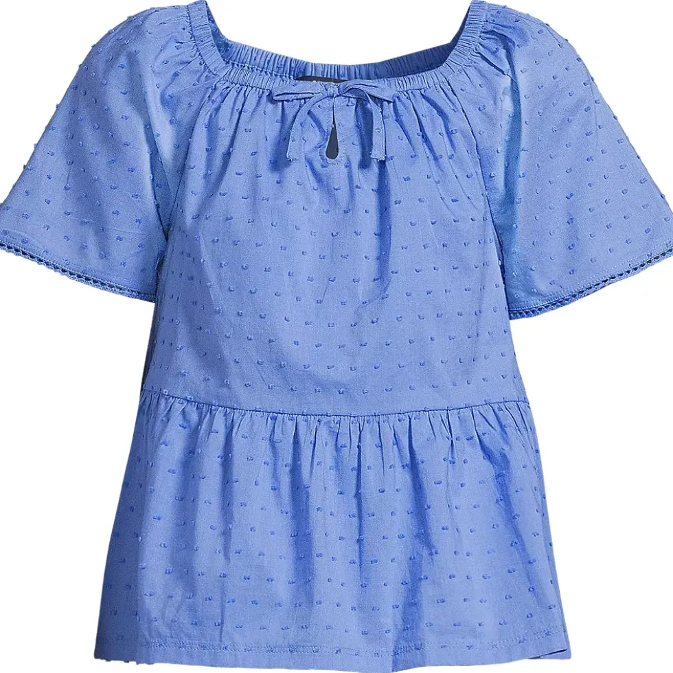 Girls Flutter Sleeve Tiered Peasant Top