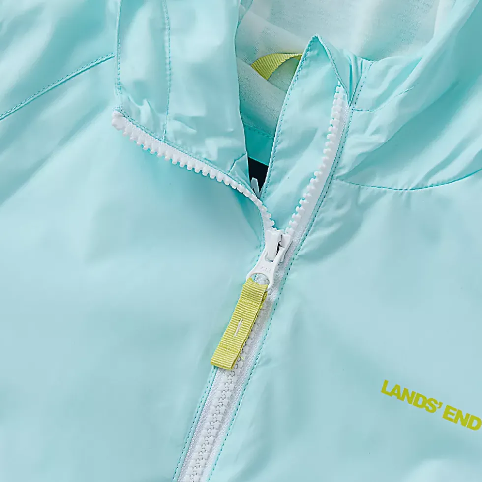 Girls Hooded Water Resistant Rain Jacket