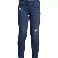 Girls Iron Knee Denim Jeggings