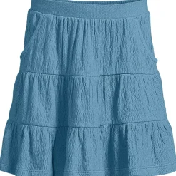 Girls Knit Gauze Tiered Skirt