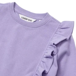Girls Long Sleeve Cozy Fleece Ruffle Sweatshirt