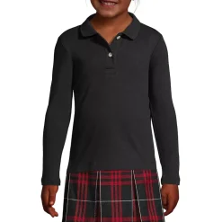 Girls Long Sleeve Feminine Fit Interlock Polo Shirt