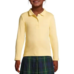 Girls Long Sleeve Feminine Fit Interlock Polo Shirt