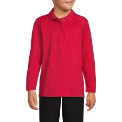 Girls Long Sleeve Feminine Fit Rapid Dry Polo Shirt