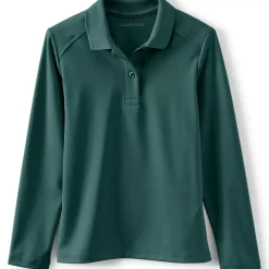 Girls Long Sleeve Feminine Fit Rapid Dry Polo Shirt