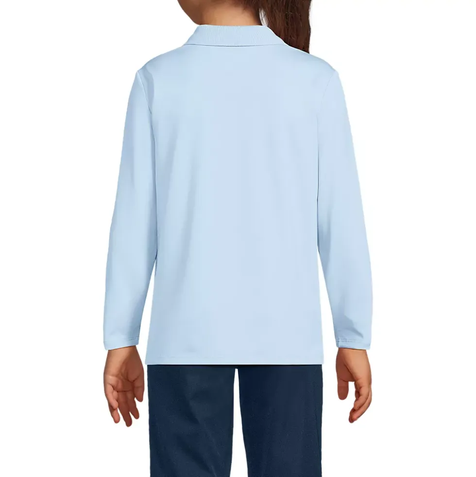 Girls Long Sleeve Feminine Fit Rapid Dry Polo Shirt