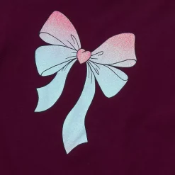 Girls Long Sleeve Graphic Tee With Puff Shoulder