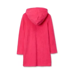 Girls Long Sleeve Hooded Front Pocket Terry Cloth Swimsuit Cover-Up