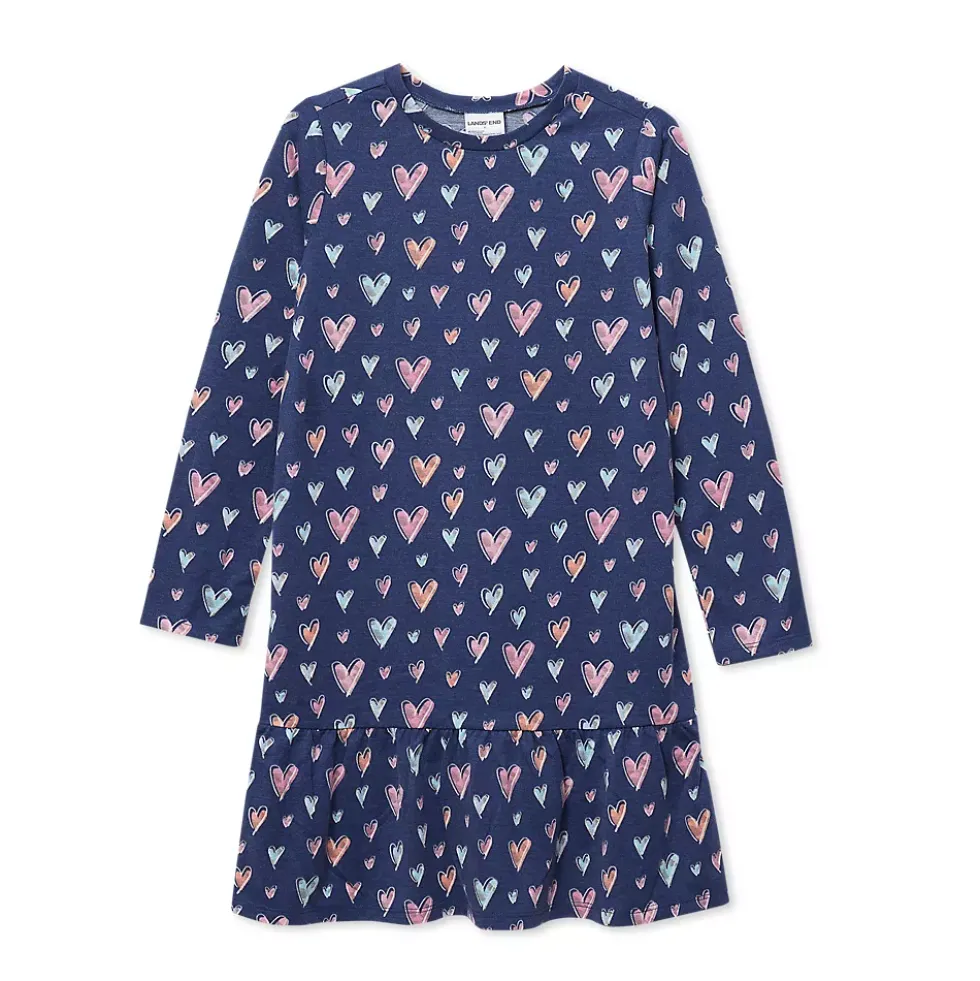 Girls Long Sleeve Jersey Nightgown