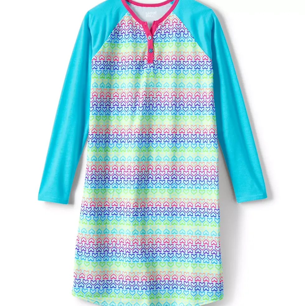 Girls Long Sleeve Jersey Nightgown