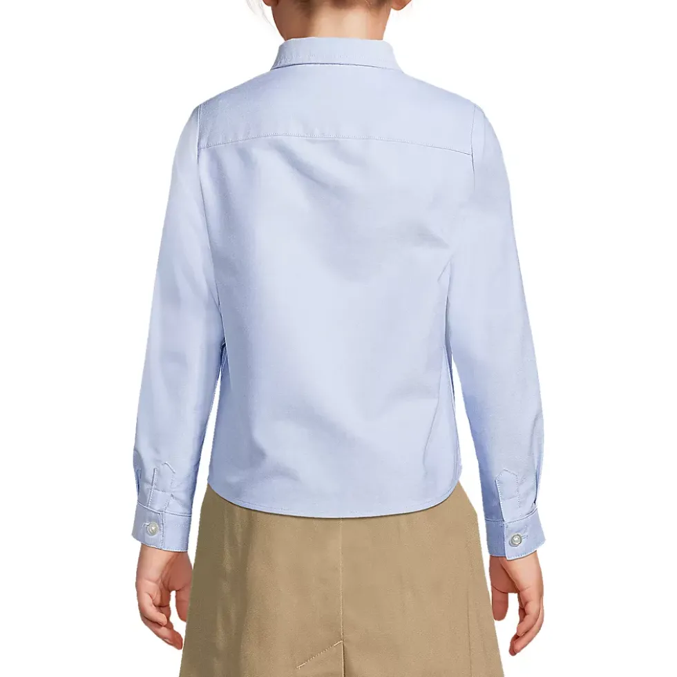 Girls Long Sleeve Oxford Dress Shirt