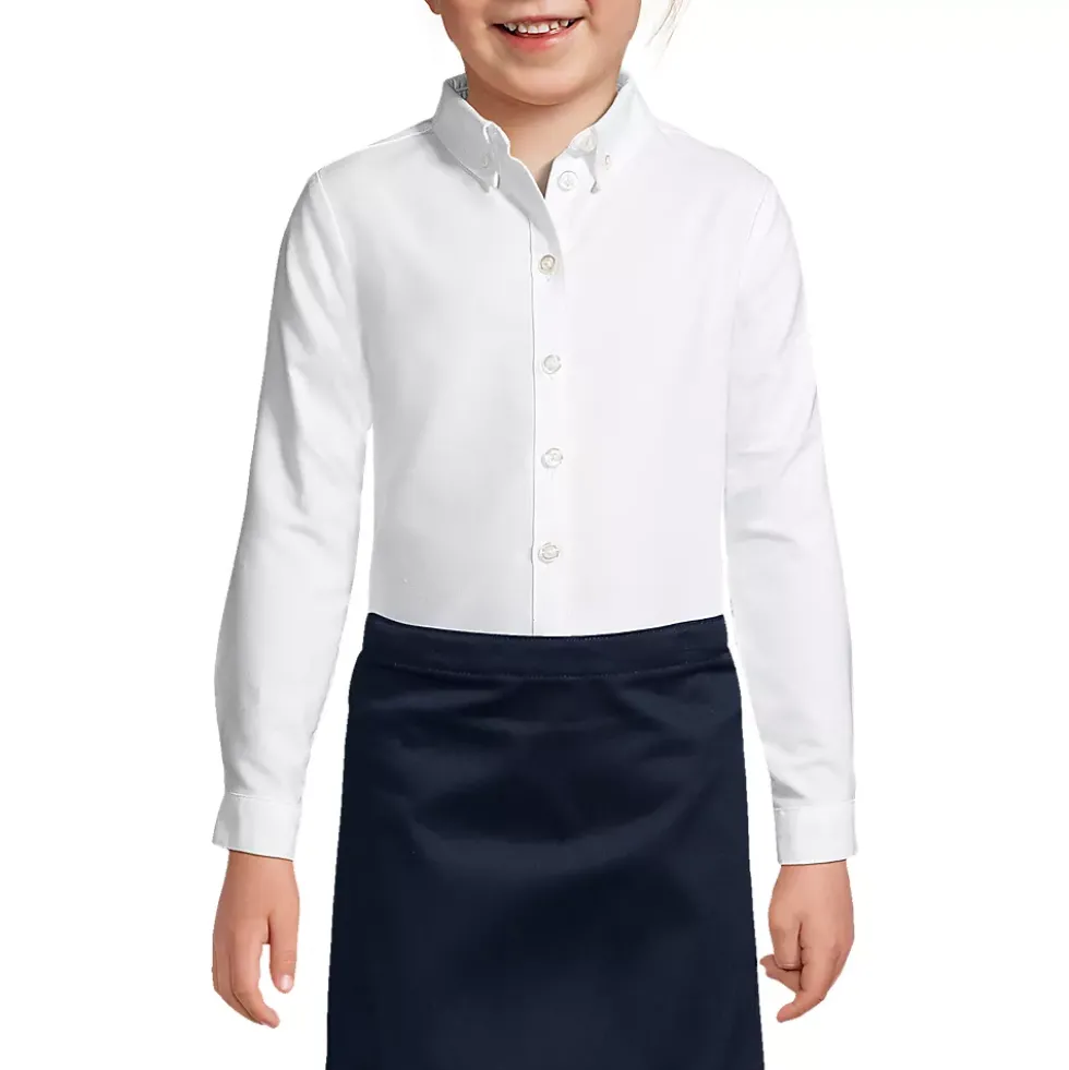 Girls Long Sleeve Oxford Dress Shirt
