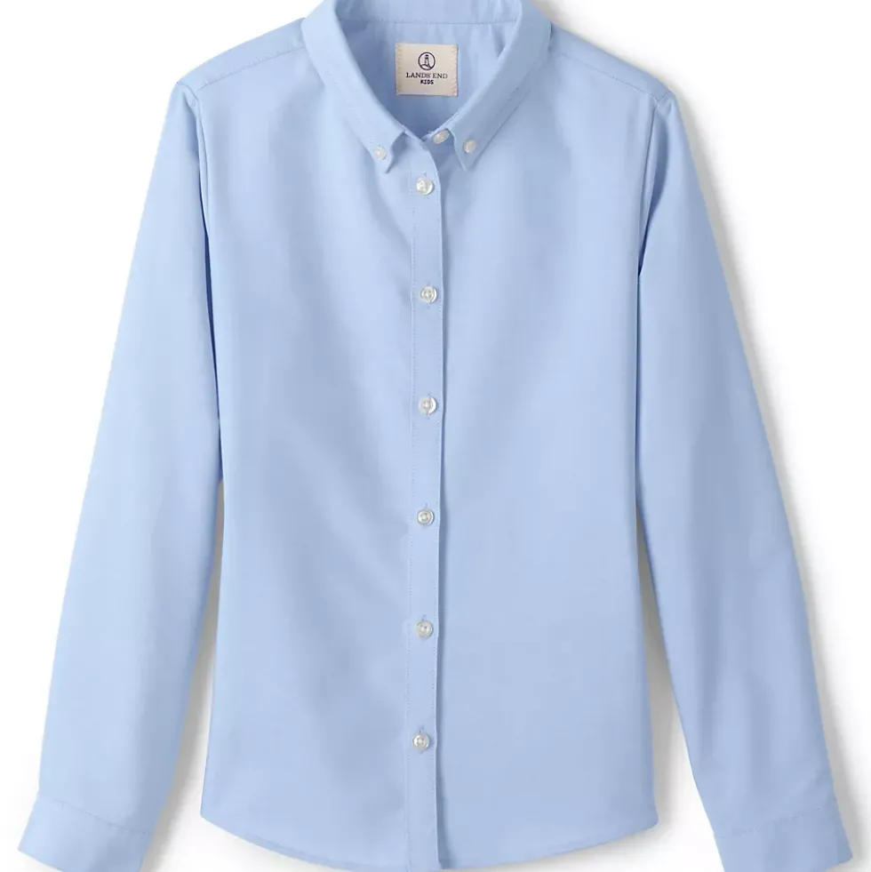 Girls Long Sleeve Oxford Dress Shirt