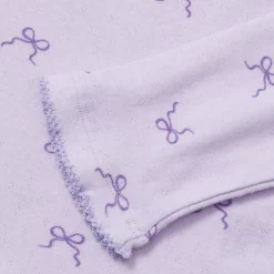 Girls Long Sleeve Pointelle Knit Shirt
