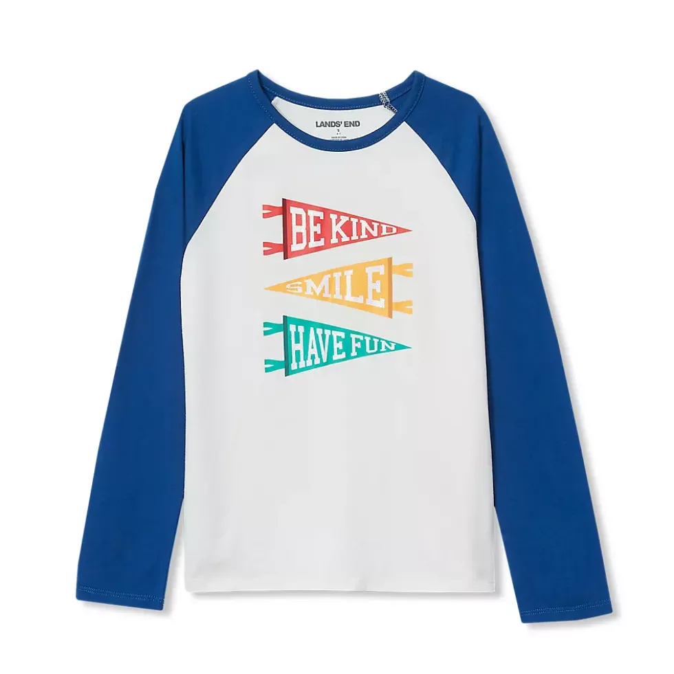 Girls Long Sleeve Raglan Graphic T-Shirt