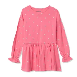 Girls Long Sleeve Ruffle Tunic Top