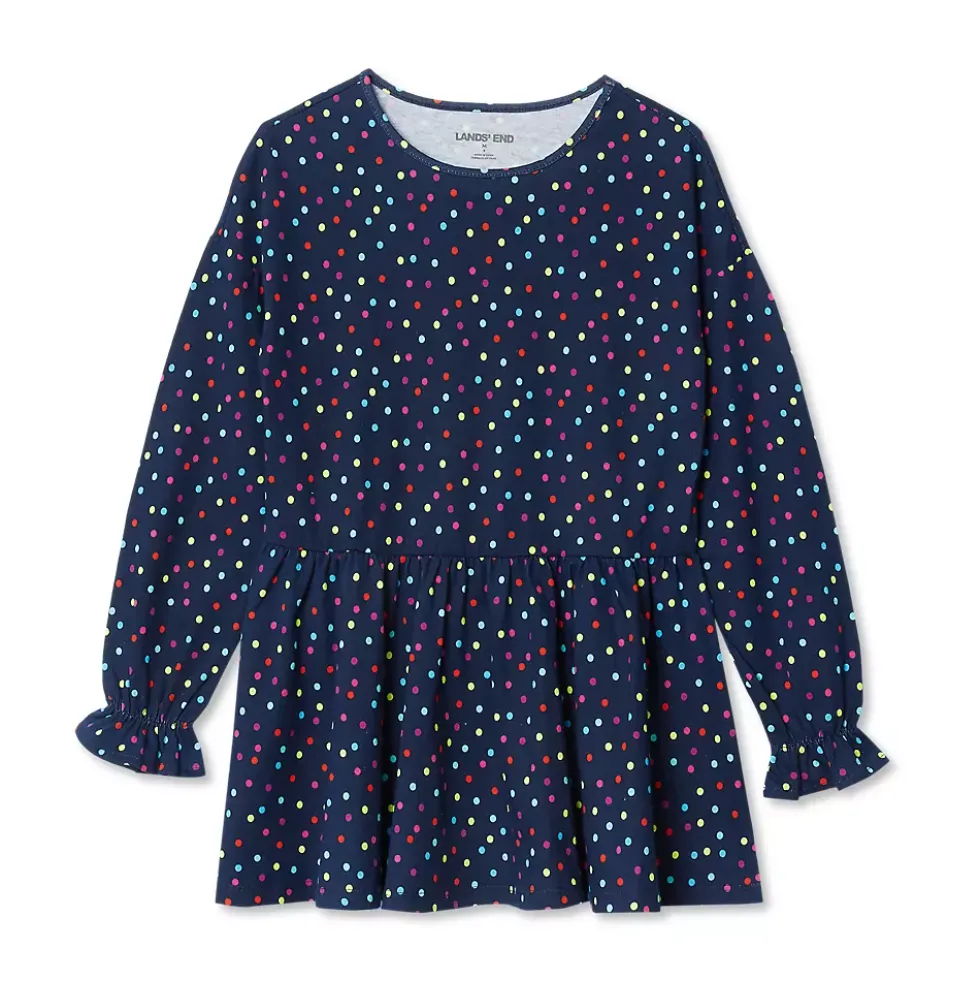 Girls Long Sleeve Ruffle Tunic Top