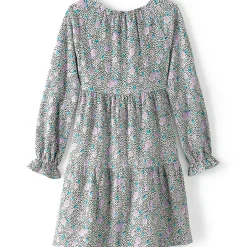 Girls Long Sleeve Tiered Knit Dress