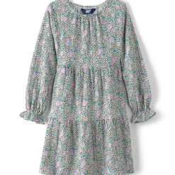 Girls Long Sleeve Tiered Knit Dress
